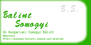balint somogyi business card